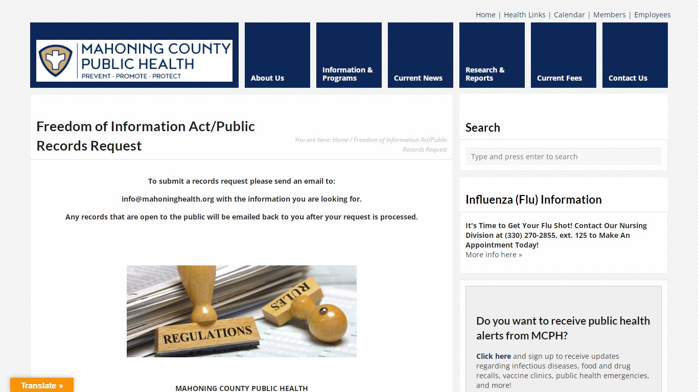 Freedom of Information Act/Public Records Request – Mahoning County ...